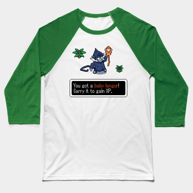 8-bit Allomother Baseball T-Shirt by BananazGorilla